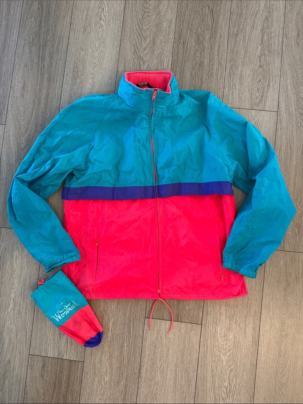 Vintage Woolrich Sea Jade/Mango Men’s windbreaker size medium
